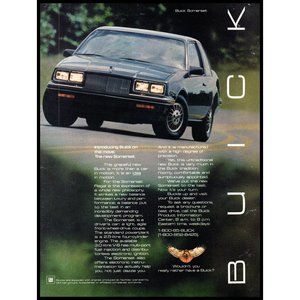 1985 Buick Somerset Regal 2 Door Coupe Vintage Print Ad Man Cave Wall Art Photo